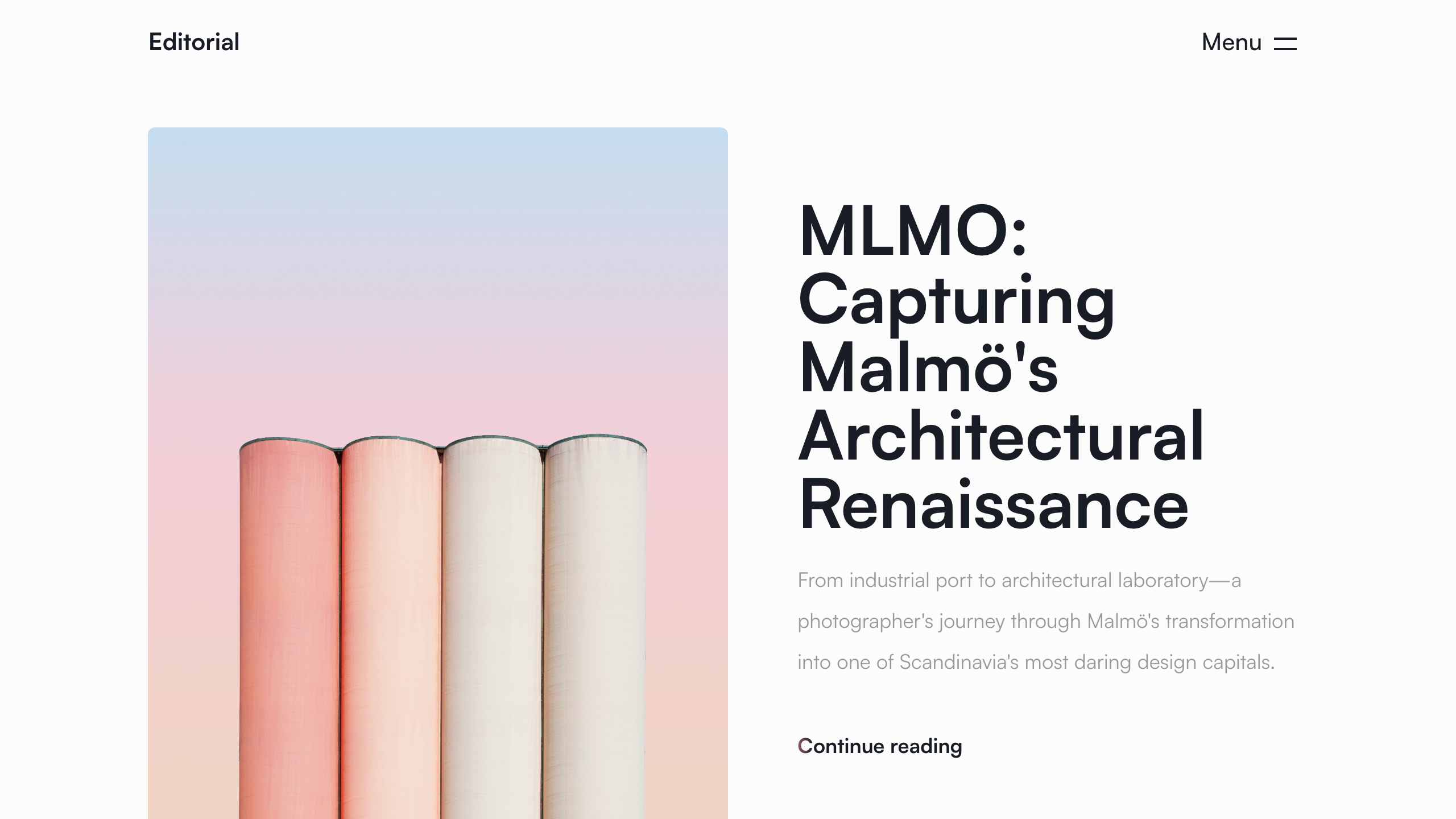 Loading preview of Editorial - Architecture Blog Template