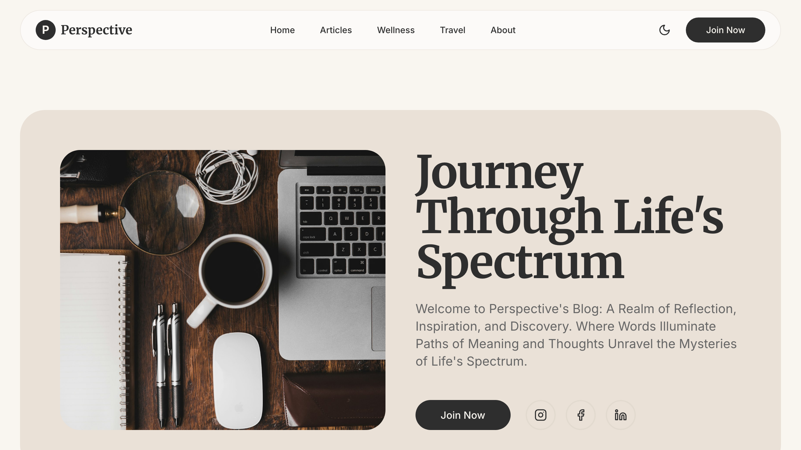 Loading preview of Perspective - Lifestyle Template