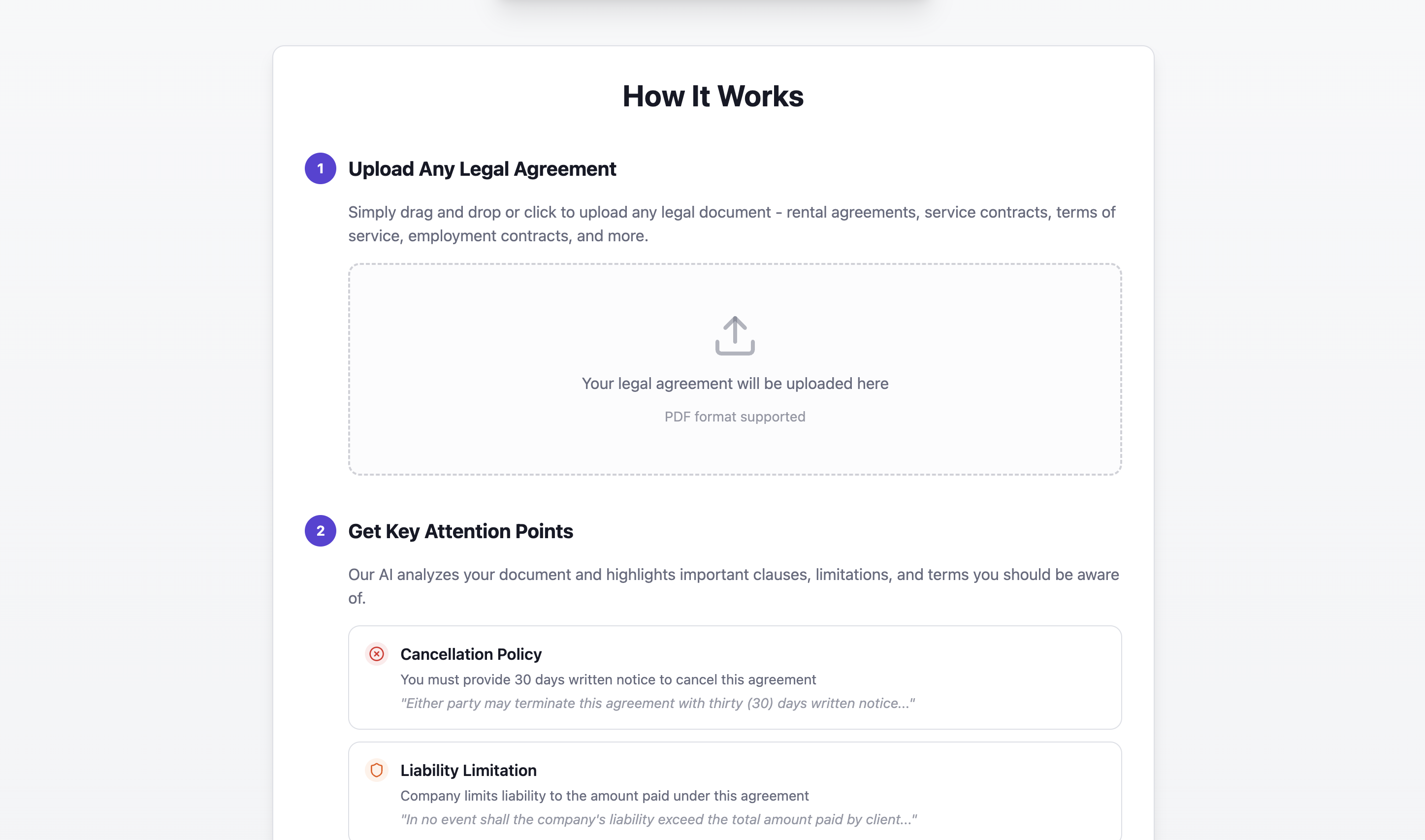 Screenshot of Mind the Clause