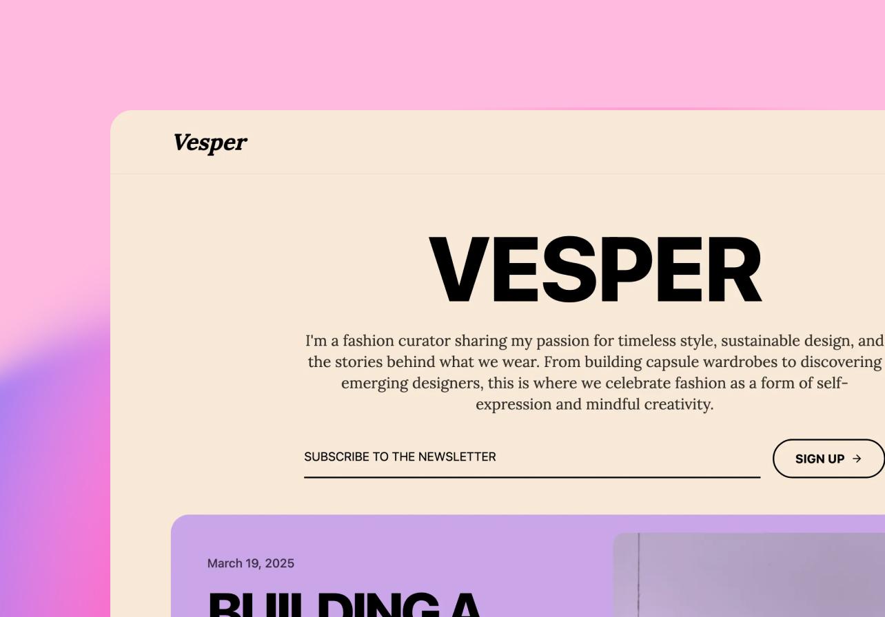 Landing pages & microsites