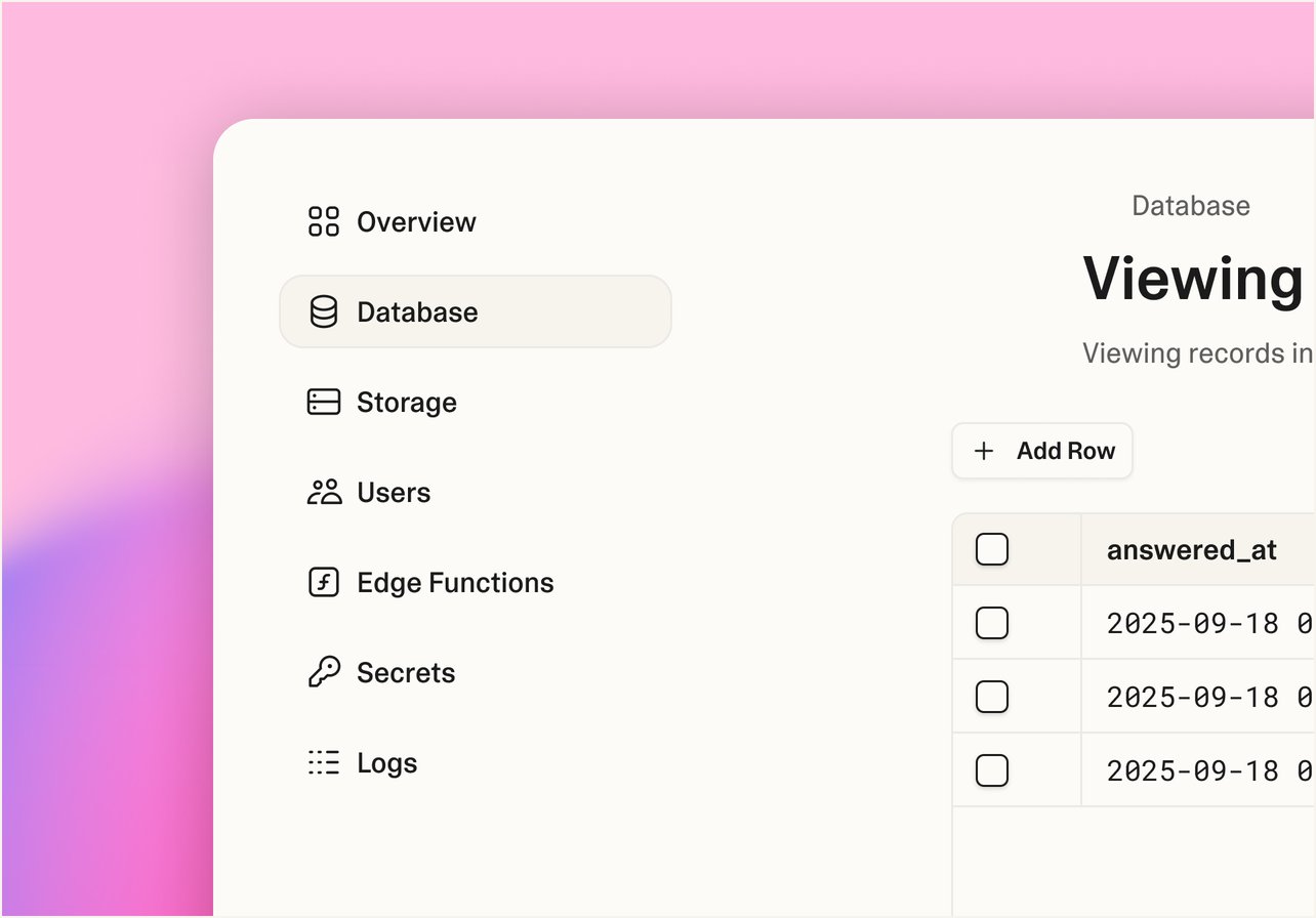 Official Lovable Cloud interface showing database storage users functions secrets and logs