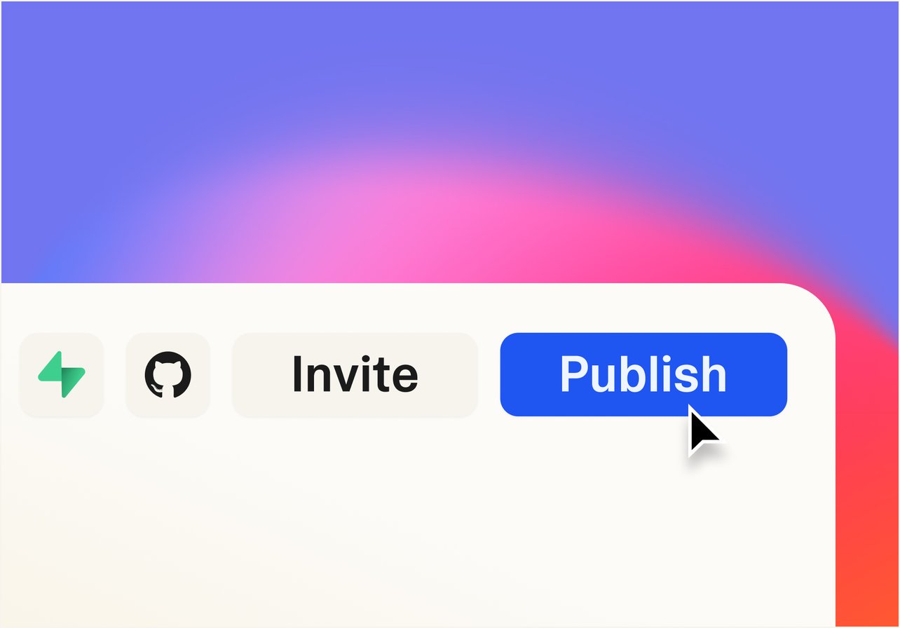 Official Lovable interface showing the Publish button