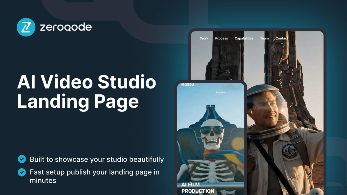 AI Video Studio Landing screenshot