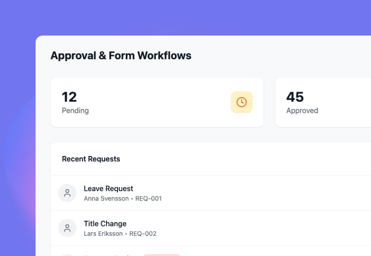 Genehmigungs- und Formular-Workflows