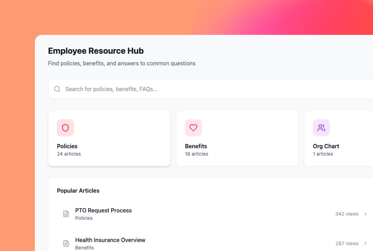 Ressourcen-Hubs für Mitarbeiter