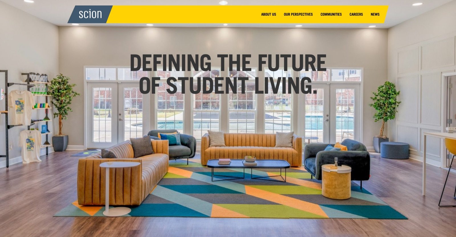 The Scion Group homepage: defining the future of student living