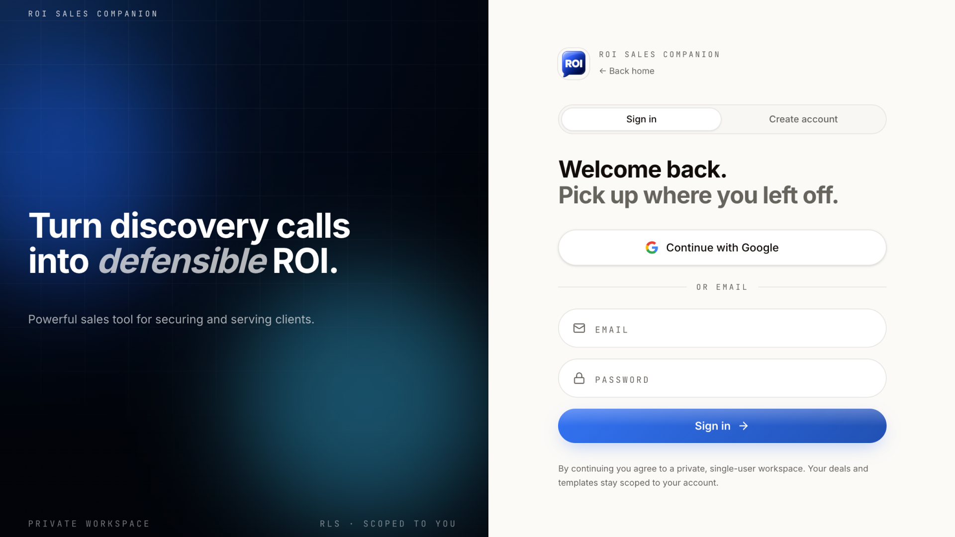 Loading preview of ROI Calculator