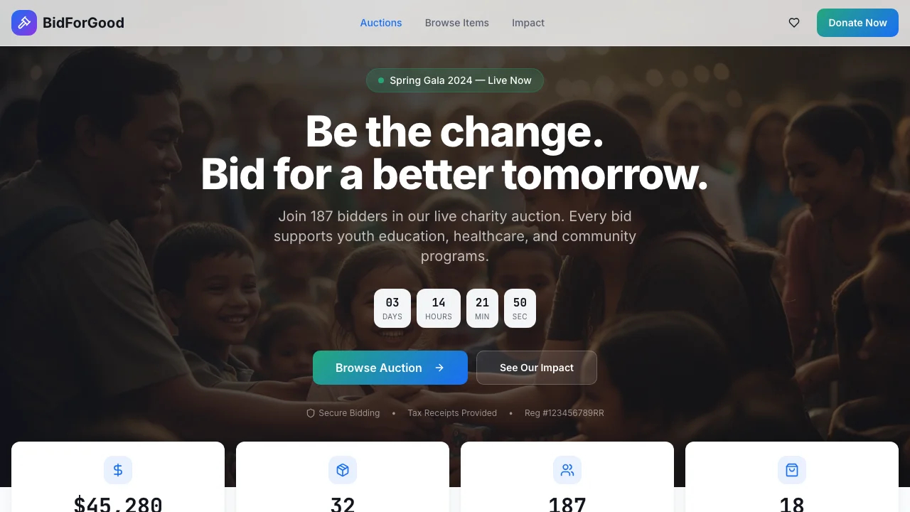Loading preview of BidForGood