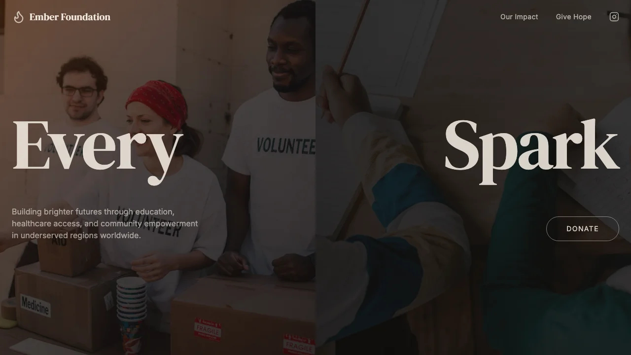 Loading preview of Ember - Editorial Nonprofit & Charity Template