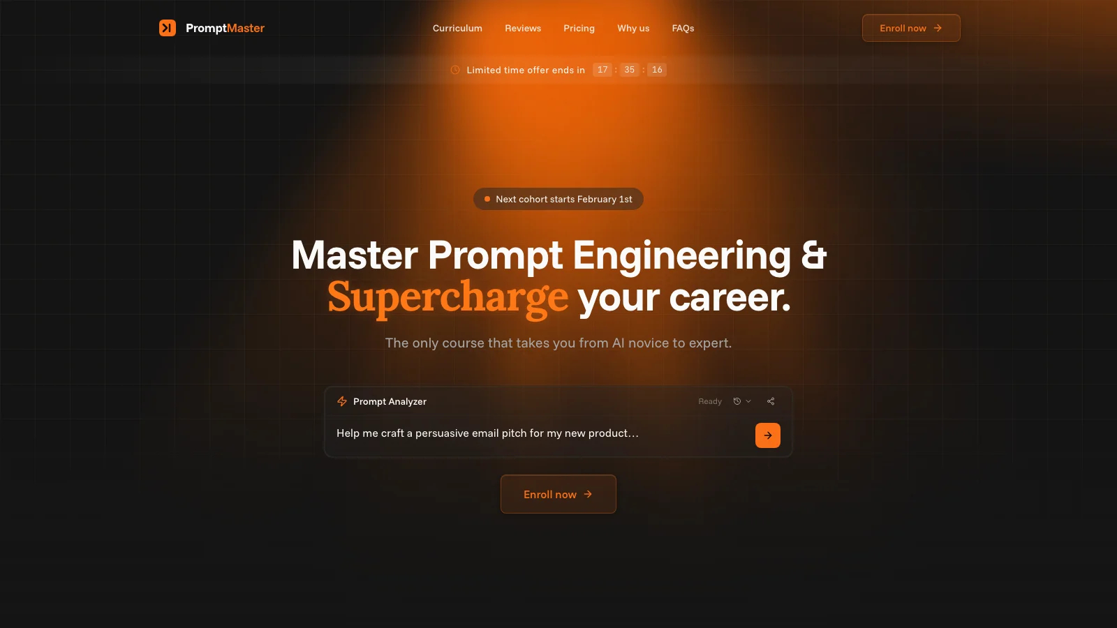 Loading preview of AI Course Landing Page