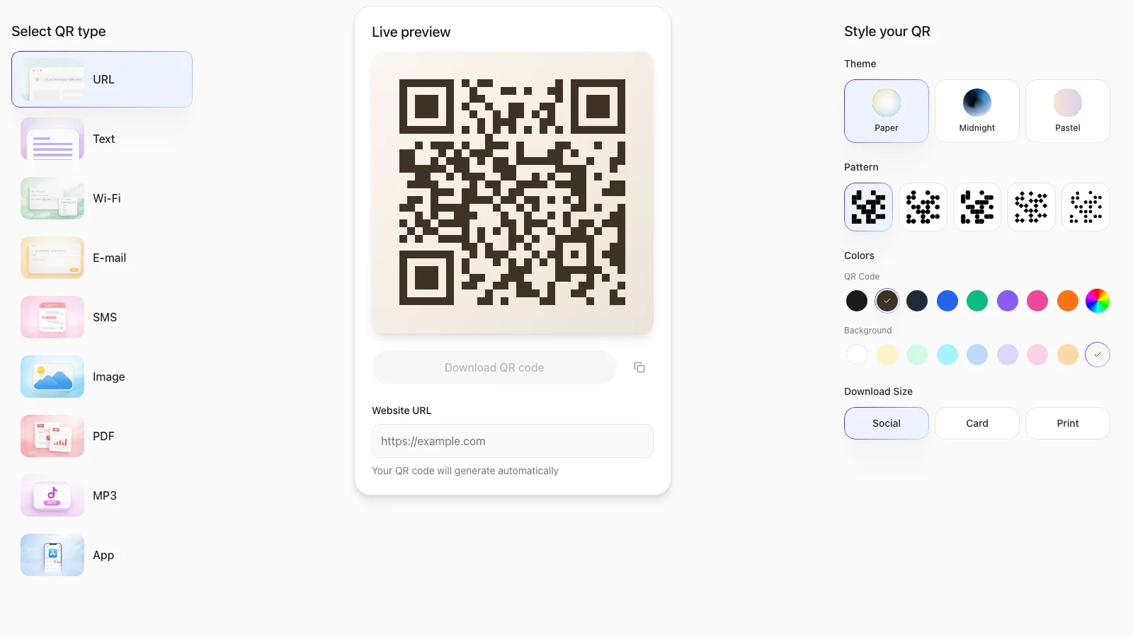Loading preview of Craft QR