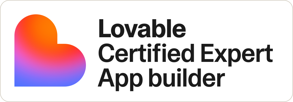 Lovable Certified Expert — App builder badge