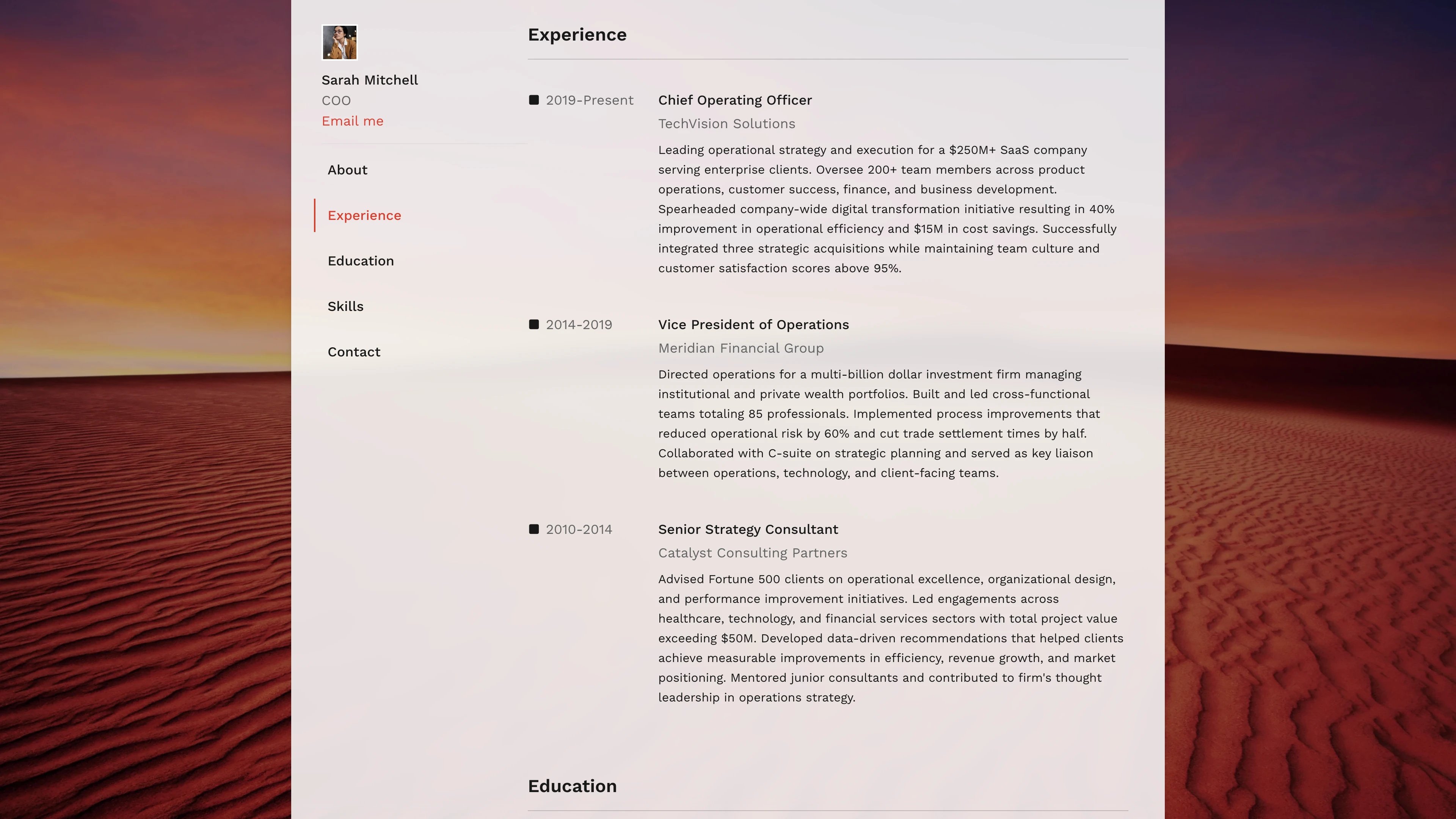 Resume Screenshot 2
