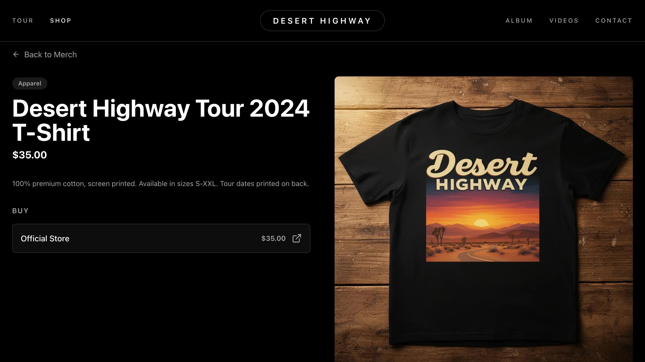 Merch Detail