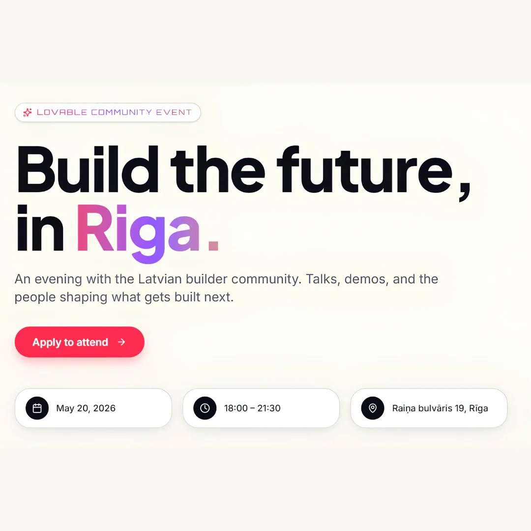 Build the future, in Riga