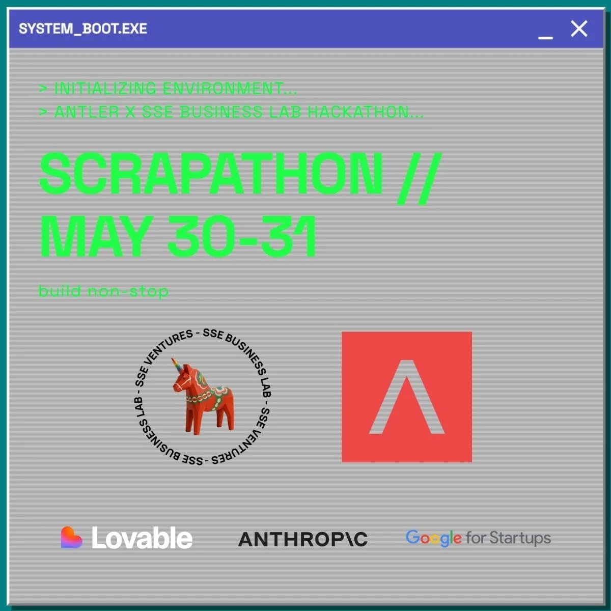 SCRAPATHON 2026 by Antler & SSE Buisness Lab