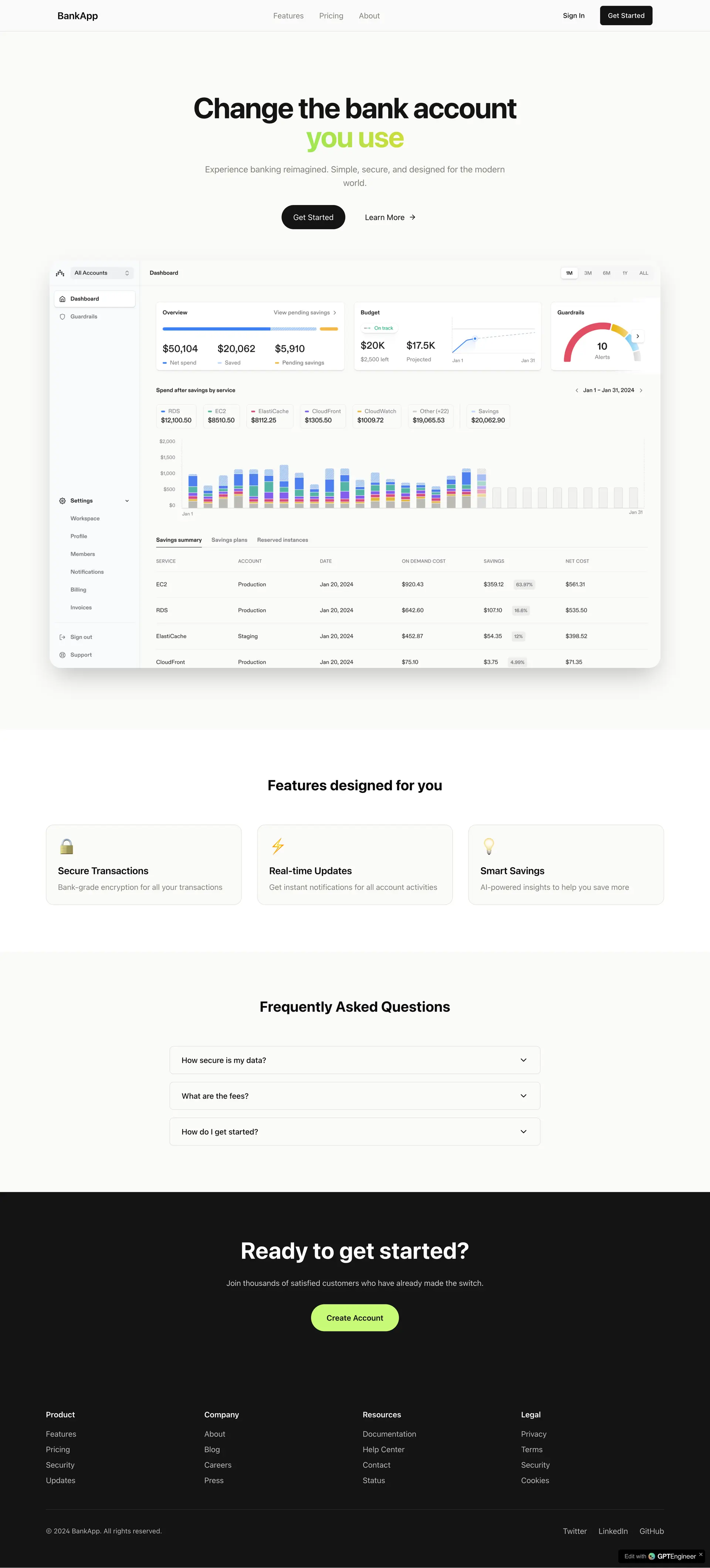 Modern Business Landing Page Template